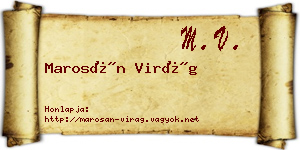 Marosán Virág névjegykártya