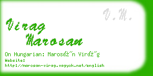 virag marosan business card